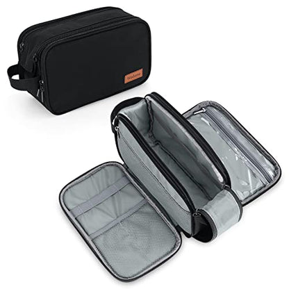 Wedama Toiletry Bag for Men, Handheld Travel Bag, Waterproof Toiletries, Thickened Polyester Dopp Kit, Toiletries Business Trips and Camping, Black - color: Black, size: Large