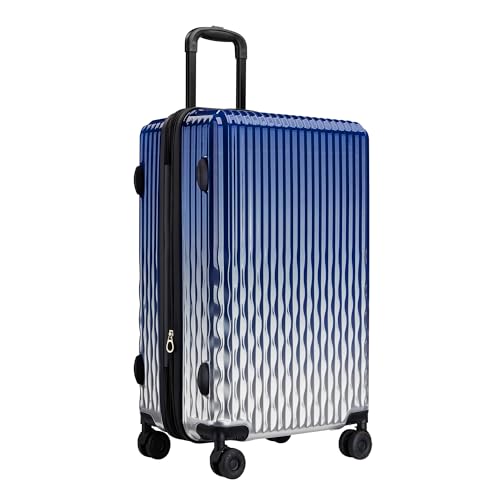 Expandable 20 Inch Carry on Luggage Suitcase with TSA Lock - color: GlossyBlue, size: S(carry-on-20")