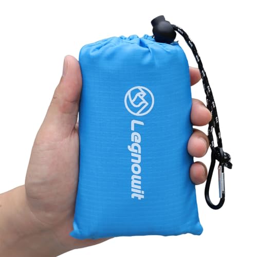 Pocket Blanket, Compact Blanket for Picnic, Beach, Festival - color: Sky Blue, size: 55"*39"