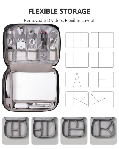 OrgaWise Electronics Travel Organizer, Two-Layer Tech Case - color: Two layer-Black