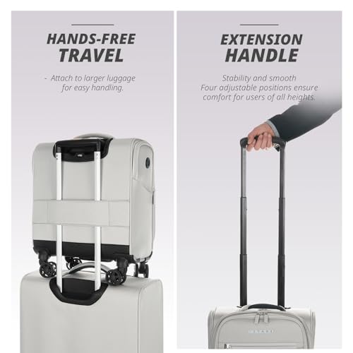 Verage Underseat Carry On Luggage with Wheels,14-Inch,Cloud Gray - color: Cloud Gray, size: 14-Inch Compact Underseat
