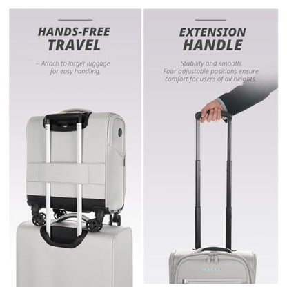 Verage Underseat Carry On Luggage with Wheels,14-Inch,Cloud Gray - color: Cloud Gray, size: 14-Inch Compact Underseat