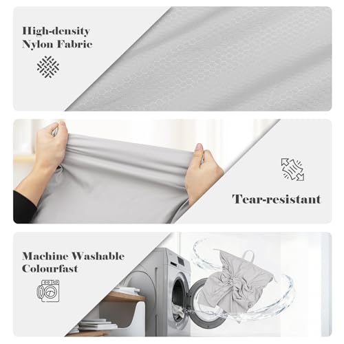 120L Extra Large Laundry Bag with Handles for Travel & Dorms - color: Grey