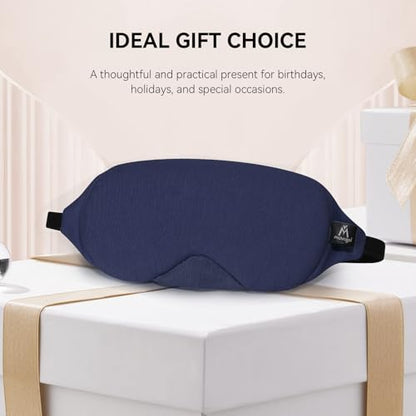 Mavogel Cotton Sleep Mask with Updated Bending Nose Design, 100% Handmade - color: Starry Blue
