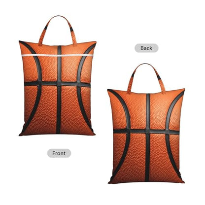 Basketball Travel Laundry Bag Washable Dirty Clothes Bag for Gym - color: Basketball