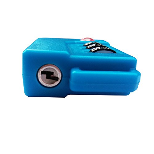TSA Lock Security 3 Digit Combination Suitcase Luggage Bag Code Lock Padlock (Blue-4-Pack) - color: Blue-4-Pack