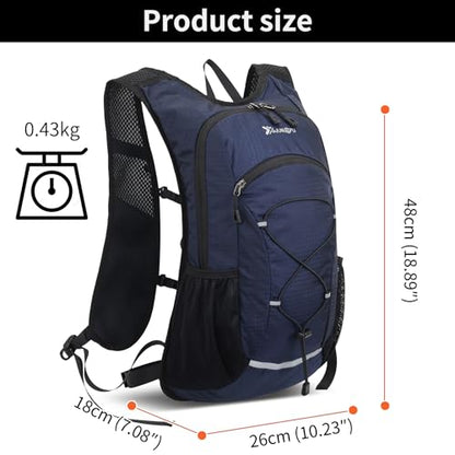DOJUNS Hiking Backpack Lightweight Travel Backpack 20L Waterproof Hiking Daypacks Camping Backpack for Men Women (Dark Blue) - color: Dark Blue