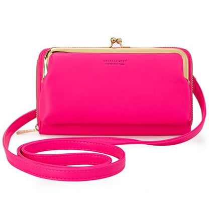 Montana West Crossbody Cell Phone Purse for Women RFID Blocking Cellphone Wallet - color: Wallet Light Pink