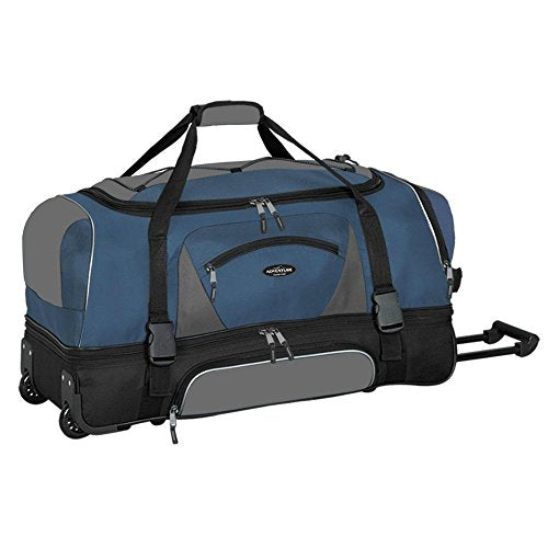 Travelers Club Adventure Rolling Travel Duffel Bag - color: Blue, style: 30-inch