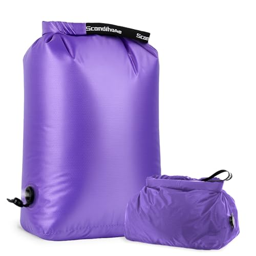 Compression Travel Laundry Bag for Dirty Clothes, Pump-Free Laundry Bag for Suitcase & Dorm, Waterproof Wet Dry Clothes Organizer, Large Capacity Space Saving Travel Bag (1 Pcs)(Purple, L) - color: Purple, size: Large