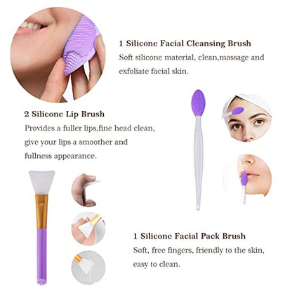 Koccido Makeup Brushes 22 Pcs Makeup Kit,Foundation Brush Eyeshadow Brush Make up Brushes Set (Purple, 22 Piece Set) - color: Purple, size: 22 Piece Set