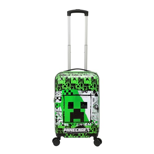 Bioworld Minecraft Creeper 20" Carry-On Luggage With Wheels And Retractable Handle - color: MNC Green