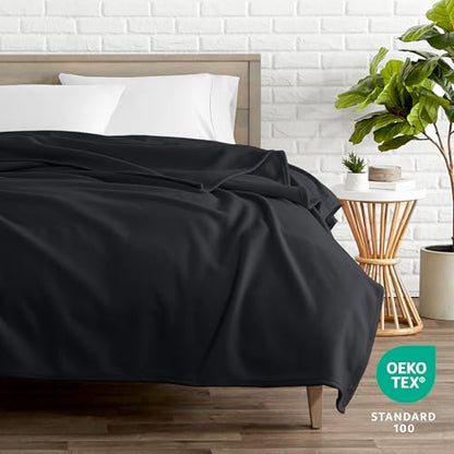 Bare Home Polar Fleece Blanket (King, Black) | Premium Fleece, Warm & Cozy, Lightweight Blanket for Bed, Sofa, Camping, Travel and Cold Nights - color: 04 - Black, size: King