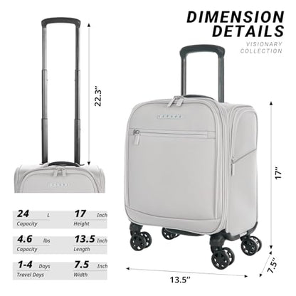 Verage Underseat Carry On Luggage with Wheels,14-Inch,Cloud Gray - color: Cloud Gray, size: 14-Inch Compact Underseat