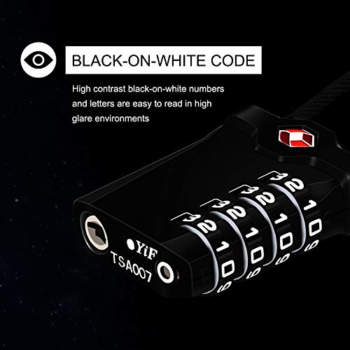 Diyife 2 Pack TSA Luggage Locks, 4 Digit Travel Combination Padlock