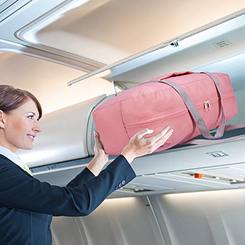 WANDF Personal Item Travel Bag, Carry On Duffle Bag Women - color: Coral Pink