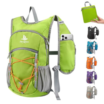 14L Small Hiking Backpack, Packable Travel Daypack for Men Women - color: Green