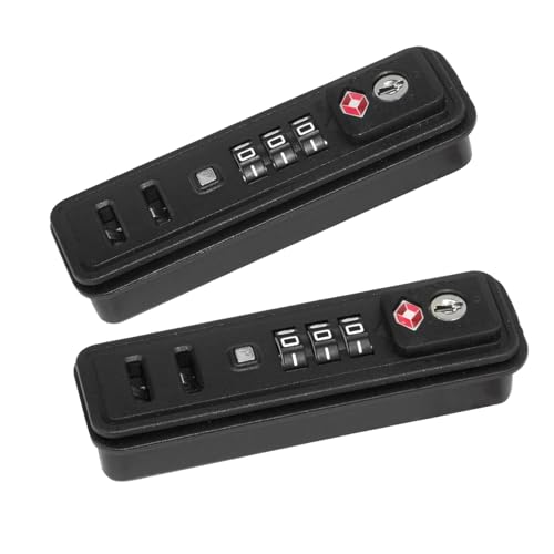 2-Pack TSA 3-Digit Combination Luggage Locks, Built-in Travel Lock JS-507B - size: JS-507B
