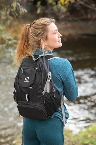 WATERFLY Small Lightweight Packable Backpack: 20l Hiking Daypack Man Woman - color: Black