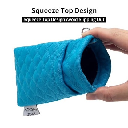 Face Shadow Double Glasses Case Soft Eyeglass Case For Women Men - color: Blue