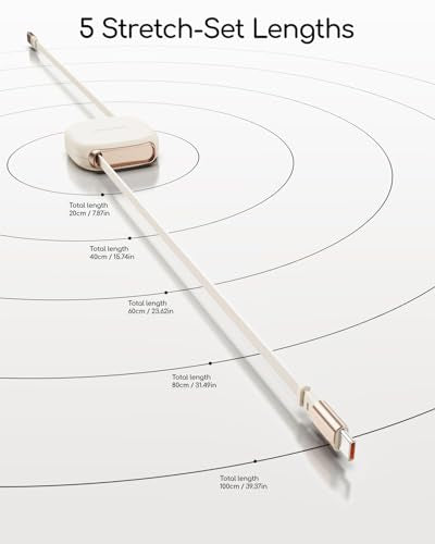 240W Retractable USB C Cable for Phones,Beige,3.3ft,2pack - color: Beige, size: 2Pack-3.3ft