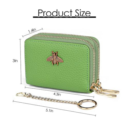 imeetu RFID Credit Card Holder, Small Card Wallet Women, Leather Card Case - color: Max - Fruit Green, size: Max