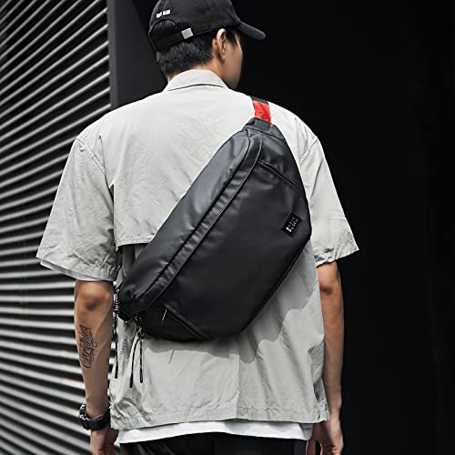 X-Large Crossbody Fanny Pack for Women Men,Waterproof Waist Bag Pack - color: Black, size: X-Large