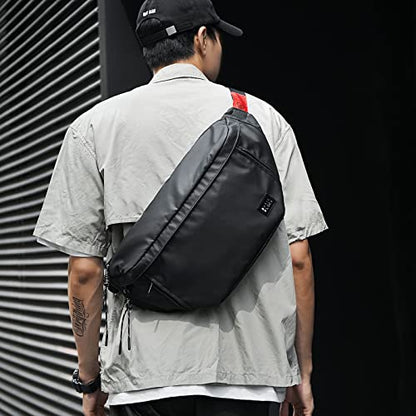 X-Large Crossbody Fanny Pack for Women Men,Waterproof Waist Bag Pack - color: Black, size: X-Large