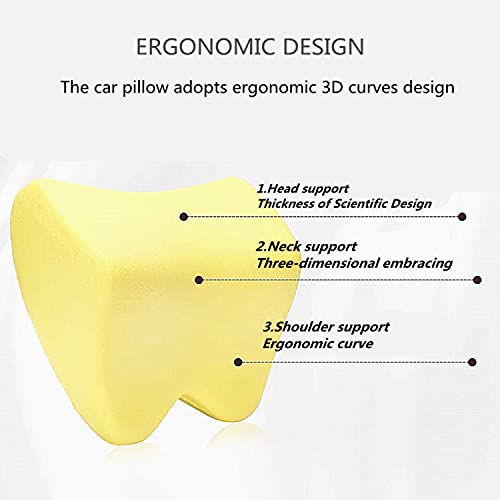 Car Seat Neck Pillow, Headrest Cushion Relieve Neck Pain for & Muscle Tension,100% Memory Foam Neck Support Head Pillow for Ergonomic Design