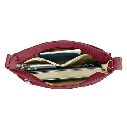 Travelon Anti-Theft Roam Small Crossbody - color: Cranberry
