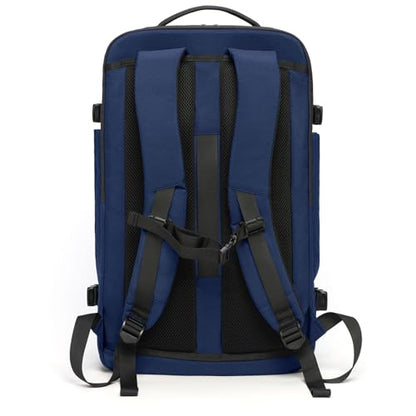 PUREVAVE Laptop Backpack Water Resistant YKK Zippers Travel Study - color: Dark Blue