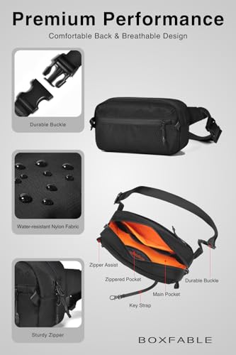 2.5L Sling Bag for Men, Travel Fanny Pack with RFID Blocking - size: 2.5L