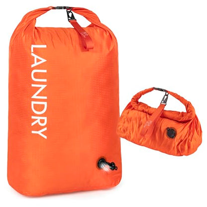 Travel Laundry Bag, Vacuum Compression Dirty Clothes Travel Bag - color: Orange, size: Medium