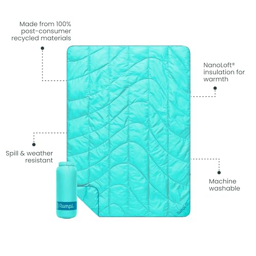 Rumpl Travel Puffy Ultra-Packable Blanket, Seafoam - color: Seafoam