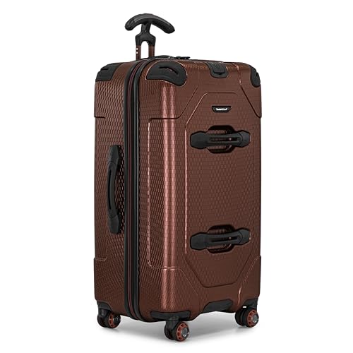 Traveler's Choice Maxporter II Polycarbonate Hardside Trunk with Spinner Wheels, Red, 28-Inch Medium Trunk - color: Red, size: 28-inch Medium Trunk