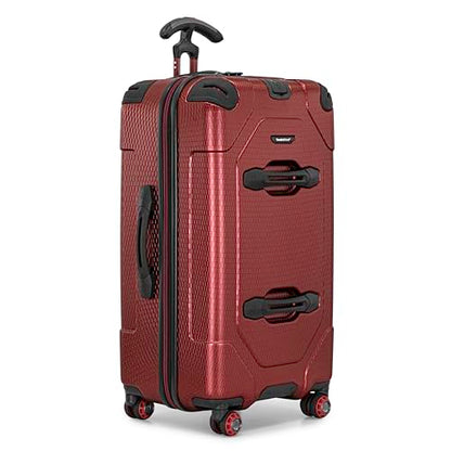Traveler's Choice Maxporter II Polycarbonate Hardside Trunk with Spinner Wheels, Red, 28-Inch Medium Trunk - color: Red, size: 28-inch Medium Trunk