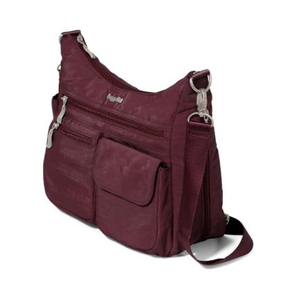 Baggallini Modern Everywhere Crossbody Bag for Women 11x9x4.5 Rfid Hobo Bag - color: Jam