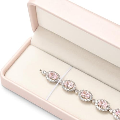 Oirlv Pink Long Necklace Storage Box - color: Pink, size: Long Chain Box