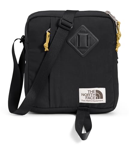 THE NORTH FACE Berkeley Crossbody Bag | Adjustable Strap, Water-repellent Finish, Internal Divider & External Pocket - color: Tnf Black/Mineral Gold-npf