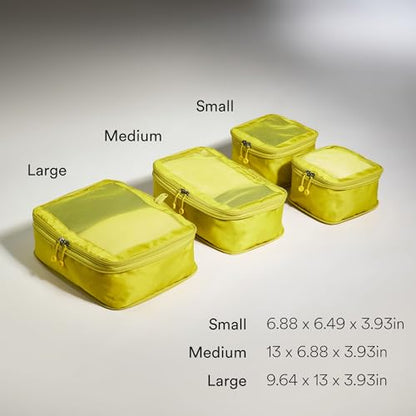 Antler Compression Packing Cubes, Set of 4, Gorse Yellow - color: Gorse Yellow