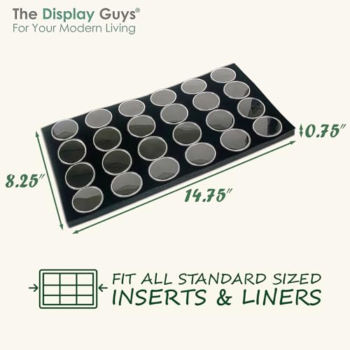 The Display Guys 2-Pack 24-Jar Jewelry Container Insert, Black - color: Black, size: Jars - 24