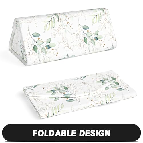 Sunglasses Case, Foldable Glasses Case, Magnetic Hard Shell Folding Holder - color: Eucalyptus Leaves, style: 2 Pcs