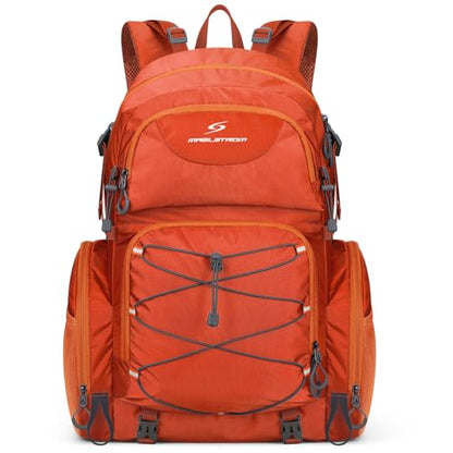 Maelstrom 40L Waterproof Hiking Backpack, Lightweight Travel Daypack - color: Orange