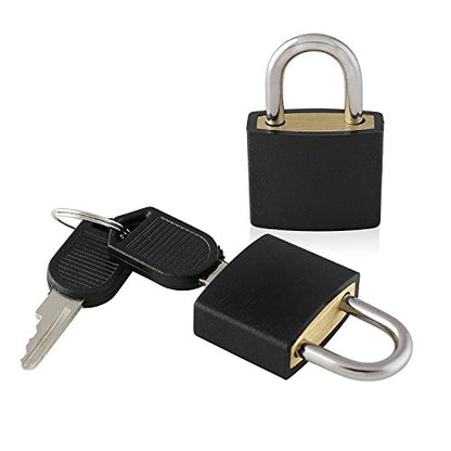 Small Mini Durable ABS Covered Solid Brass Body Individually Keyed Padlock - 8 Pack Lock Set (Pink) - color: Pink, size: Small