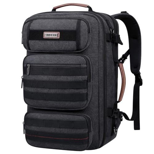 WITZMAN Travel Backpack for Men Flight Approved Fits 16" Laptop - color: Black