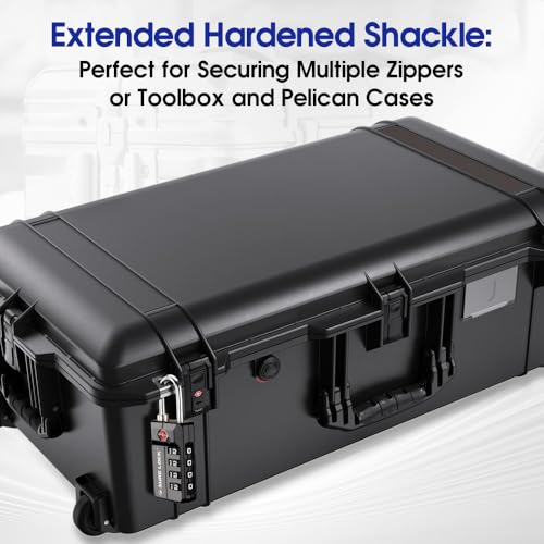 SURE LOCK TSA Approved 4-Digit Resettable Combination Luggage Locks with Open Alert, Easy-Read Dials - for Luggage, School Lockers, Gym, Office, Toolbox & Security Cases (Black 2 Pack) - color: BLACK 2 PACK