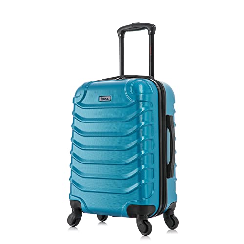 InUSA ENDURANCE Luggage with Spinner Wheels | Durable Lightweight Hardshell Suitcase, Spacious Travel Bag with Handle and Trolley | 20-Inch Carry On Small Luggage | Teal - color: Teal, size: 20 Inch
