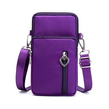 VINAIDA Small Crossbody Wallet Phone Bag Women Mini Crossbody Purse Cell Phone Shoulder Bag Mini Wallet Over Shoulder Strap - color: Violet