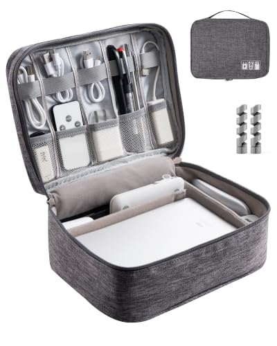 OrgaWise Electronics Travel Organizer, Two-Layer Tech Case - color: Two layer-Grey