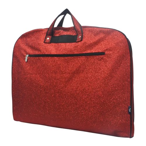 NGIL Glitter Travel Hanging Garment Bag (Glitter-Red) - color: Glitter-Red